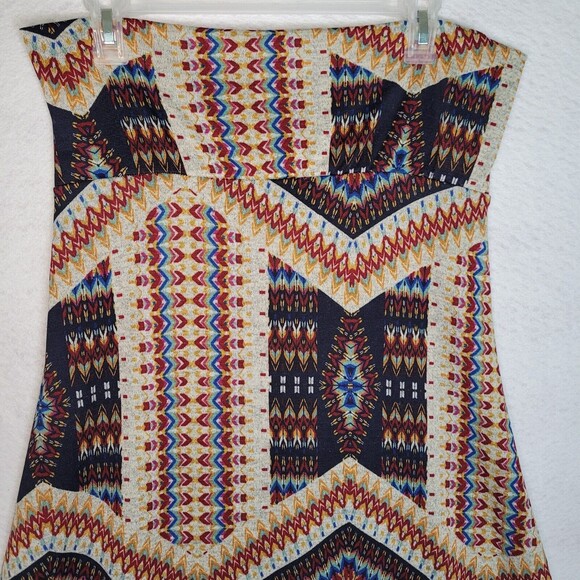 Living Doll Los Angeles Tribal Print Stretch  Maxi Skirt Size XL colorful - Picture 12 of 13